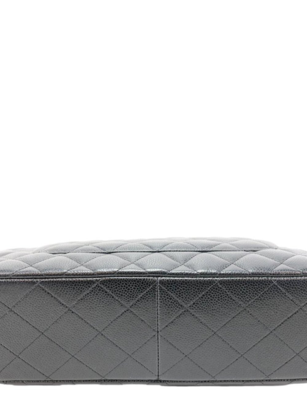 Chanel  Classic Double Flap Jumbo Quilted Caviar Leather Shoulder Bag Black - Picture 6 of 15